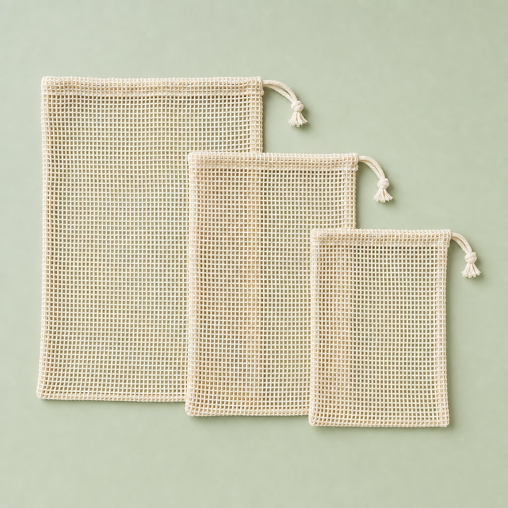 Cotton Mesh Produce Bag Set