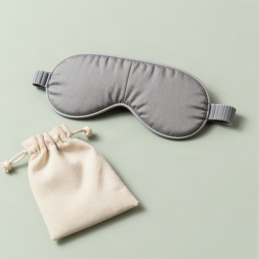 Cotton Sleep Mask with Linen Pouch