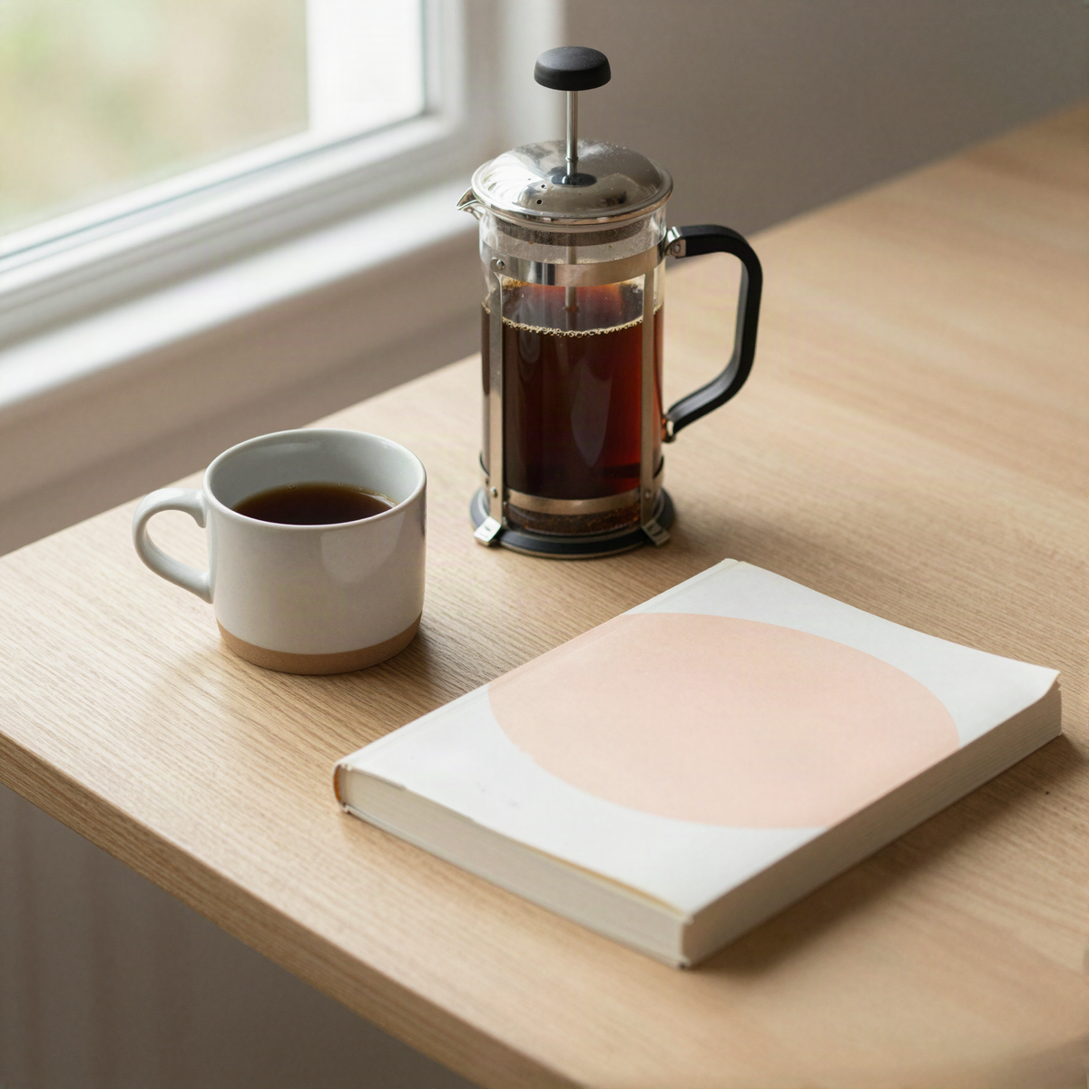Morning coffee with a french press