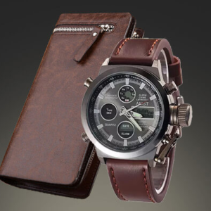 Подарки для парня: Армейские часы Amst и Портмоне Baellerry Business: